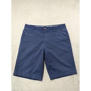 Under Armour Loose Fit Golf Shorts Navy Blue Size 36 Flat Front Chino Style